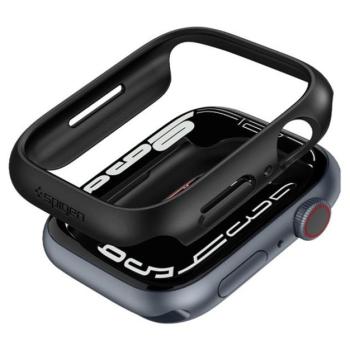 Spigen Thin Fit Apple Watch S8/S7 45mm Black, fekete tok kép