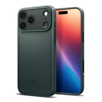 SPIGEN THIN FIT MAGSAFE műanyag telefonvédő (matt, ultravékony, kameravédő, MagSafe) SÖTÉTZÖLD Apple iPhone 17 Pro kép