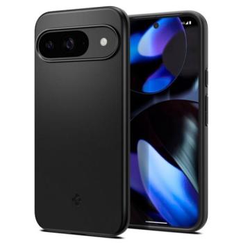 SPIGEN THIN FIT műanyag telefonvédő (matt, ultravékony, kameravédő) FEKETE Google Pixel 9 Pro, Pixel 9 kép