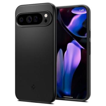 SPIGEN THIN FIT műanyag telefonvédő (matt, ultravékony, kameravédő) FEKETE Google Pixel 9 Pro XL kép