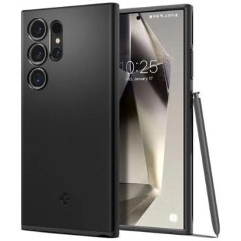 SPIGEN THIN FIT műanyag telefonvédő (matt, ultravékony, kameravédő) FEKETE Samsung Galaxy S24 Ultra (SM-S928) kép