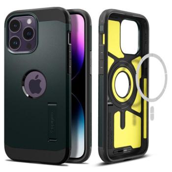 Spigen Tough Armor Mag Apple iPhone 14 Pro tok Abyss Green MagSafe, zöld kép
