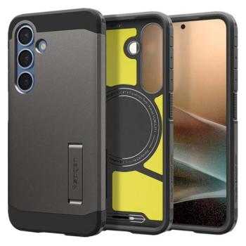 SPIGEN TOUGH ARMOR MAG műanyag telefonvédő (ütésállóság, kitámasztó, MagSafe) SÖTÉTSZÜRKE Samsung Galaxy S25 (SM-S931) kép