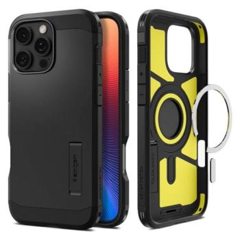 SPIGEN TOUGH ARMOR MAG műanyag telefonvédő (ütésállóság, MagSafe) FEKETE Apple iPhone 16 Pro Max kép