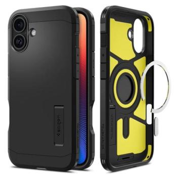 SPIGEN TOUGH ARMOR MAG műanyag telefonvédő (ütésállóság, MagSafe) FEKETE Apple iPhone 16 kép