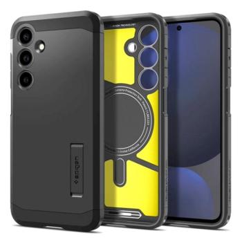 SPIGEN TOUGH ARMOR MAG műanyag telefonvédő (ütésállóság, MagSafe) FEKETE Samsung Galaxy S24 FE (SM-S721) kép