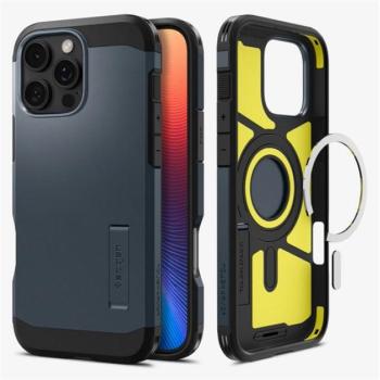 SPIGEN TOUGH ARMOR MAG műanyag telefonvédő (ütésállóság, MagSafe) METÁLFEKETE Apple iPhone 16 Pro Max kép