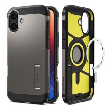 SPIGEN TOUGH ARMOR MAG műanyag telefonvédő (ütésállóság, MagSafe) SÖTÉTSZÜRKE Apple iPhone 16 Plus kép
