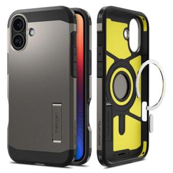 SPIGEN TOUGH ARMOR MAG műanyag telefonvédő (ütésállóság, MagSafe) SÖTÉTSZÜRKE Apple iPhone 16 kép