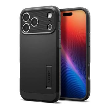 SPIGEN TOUGH ARMOR MAG T műanyag telefonvédő (ütésállóság, kitámasztó, MagSafe) FEKETE Apple iPhone 17 Pro Max kép