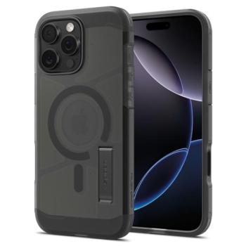 SPIGEN TOUGH ARMOR MAG T műanyag telefonvédő (ütésállóság, kitámasztó, MagSafe, matt) FEKETE Apple iPhone 16 Pro Max kép