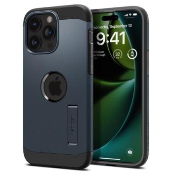 Spigen Tough Armor MagFit Apple iPhone 15 Pro tok, MagSafe Metal Slate, sötétkék kép