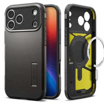 Spigen Tough Armor MagFit Apple iPhone 17 Pro Max tok, MagSafe, Gunmetal, szürke kép