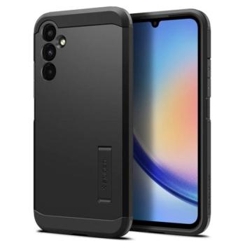 SPIGEN TOUGH ARMOR műanyag telefonvédő (szilikon keret, közepesen ütésálló, kitámasztó) FEKETE Samsung Galaxy A34 5G (SM-A346) kép