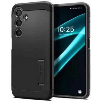 SPIGEN TOUGH ARMOR műanyag telefonvédő (szilikon keret, ütésállóság, kitámasztó) FEKETE Samsung Galaxy S24 Plus (SM-S926) kép