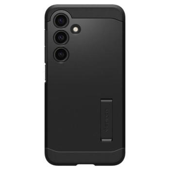 SPIGEN TOUGH ARMOR műanyag telefonvédő (szilikon keret, ütésállóság, kitámasztó) FEKETE Samsung Galaxy S24 (SM-S921) kép