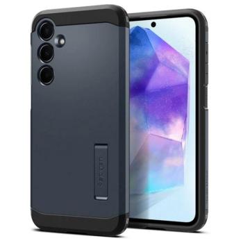 SPIGEN TOUGH ARMOR műanyag telefonvédő (szilikon keret, ütésállóság, kitámasztó) SÖTÉTSZÜRKE Galaxy A55 5G kép