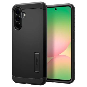 SPIGEN TOUGH ARMOR szilikon telefonvédő (ütésállóság, kitámasztó) FEKETE Samsung Galaxy A56 5G (SM-A566) kép