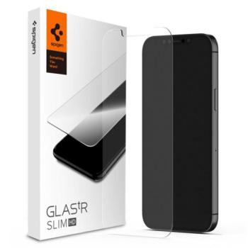SPIGEN TR SLIM HD képernyővédő üveg (2.5D, karcálló, tok barát, ujjlenyomat mentes, ultravékony, 0.2mm, 9H) ÁTLÁTSZÓ Apple iPhone 12 Pro Max kép