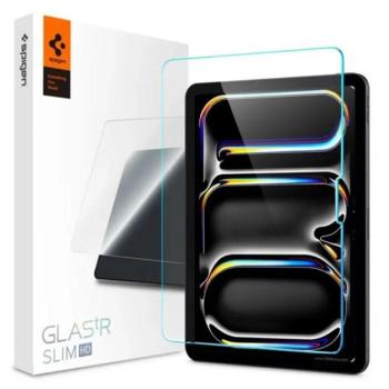 SPIGEN TR SLIM HD képernyővédő üveg (2.5D, tok barát, ultravékony, 0.2mm, 9H) ÁTLÁTSZÓ Apple IPAD Pro 11 (2024) kép