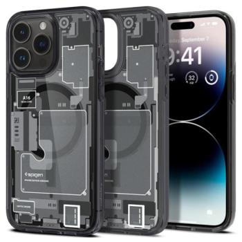 Spigen Ultra Hybrid Apple iPhone 14 Pro tok, Magsafe tok, Zero One tok, szürke kép