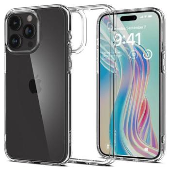 Spigen Ultra Hybrid Apple iPhone 15 Pro Max tok, Crystal Clear, átlátszó kép