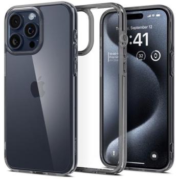 Spigen Ultra Hybrid Apple iPhone 15 Pro Max tok, Space Crystal, átlátszó-szürke, fekete-átlátszó kép