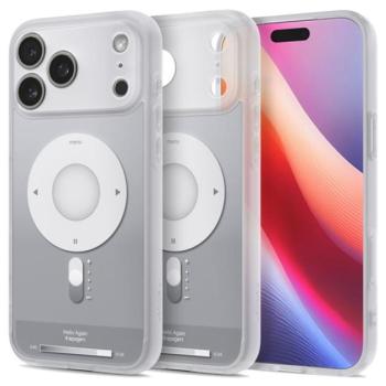 SPIGEN ULTRA HYBRID MAG műanyag telefonvédő (ütésállóság, légpárnás keret, MagSafe) EZÜST Apple iPhone 17 Pro Max kép