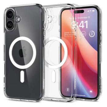 SPIGEN ULTRA HYBRID MAG műanyag telefonvédő (ütésállóság, légpárnás keret, MagSafe) FEHÉR Apple iPhone 16 Plus 5G kép