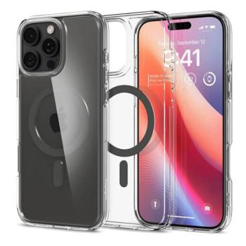 SPIGEN ULTRA HYBRID MAG műanyag telefonvédő (ütésállóság, légpárnás keret, MagSafe) SÖTÉTSZÜRKE Apple iPhone 16 Pro 5G kép