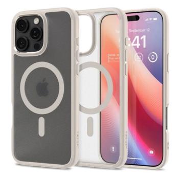 SPIGEN ULTRA HYBRID MAG műanyag telefonvédő (ütésállóság, légpárnás keret, MagSafe) TITÁN Apple iPhone 16 Pro Max kép