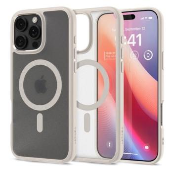 SPIGEN ULTRA HYBRID MAG műanyag telefonvédő (ütésállóság, légpárnás keret, MagSafe) TITÁN Apple iPhone 16 Pro kép