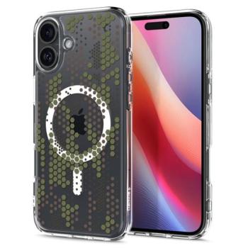 SPIGEN ULTRA HYBRID MAG műanyag telefonvédő (ütésállóság, légpárnás keret, terep minta, MagSafe) ÁTLÁTSZÓ Apple iPhone 16 5G kép
