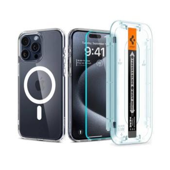 Spigen Ultra Hybrid MagFit Apple iPhone 16 Pro Max tok, + EZ FIT kijelzővédő fólia csomag, fehér ACS08141 kép