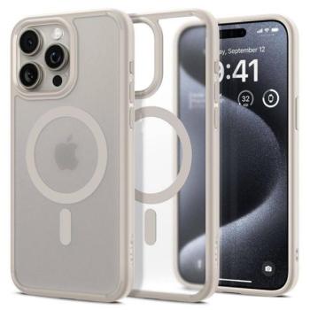 Spigen Ultra Hybrid MagFit Apple iPhone 16 Pro Max tok, Frost Natural Titanium MagSafe, átlátszó-bézs kép