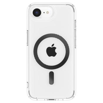 Spigen Ultra Hybrid MagFit Apple iPhone 17e / iPhone 16e tok, MagSafe, Carbon Fiber, átlátszó-fekete kép
