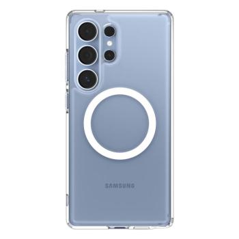 Spigen Ultra Hybrid MagFit Samsung Galaxy S25 Ultra tok, átlátszó-fehér kép