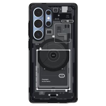 Spigen Ultra Hybrid MagFit Samsung Galaxy S25 Ultra tok, Zero One, fekete kép