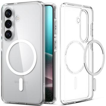 Spigen Ultra Hybrid MagFit Samsung Galaxy S26 Plus tok, Clear White, átlátszó-fehér kép