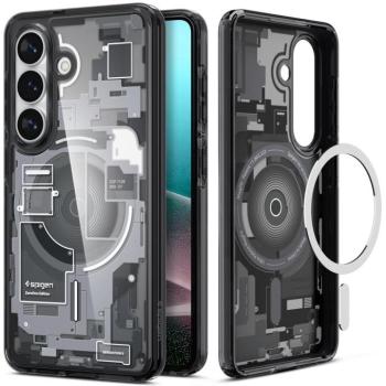 Spigen Ultra Hybrid MagFit Samsung Galaxy S26 Plus tok, MagSafe, Zero One, átlátszó-fekete kép