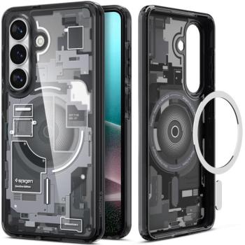 Spigen Ultra Hybrid MagFit Samsung Galaxy S26 tok, MagSafe, Zero One, átlátszó-fekete kép