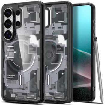 Spigen Ultra Hybrid MagFit Samsung Galaxy S26 Ultra tok, MagSafe, Zero One, átlátszó-fekete kép