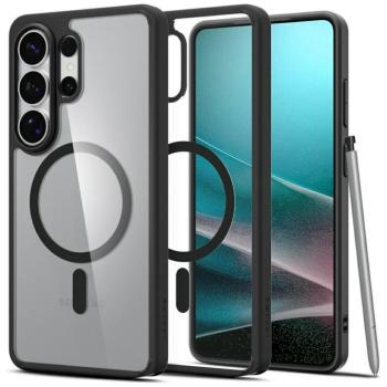 Spigen Ultra Hybrid MagFit Samsung Galaxy S26 Ultra tok, Matte Black, átlátszó-fekete kép