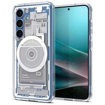 Spigen Ultra Hybrid MagSafe-kompatibilis tok Samsung Galaxy S25 - fehér mintás kép