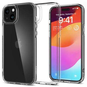 SPIGEN ULTRA HYBRID műanyag telefonvédő (közepesen ütésálló, szilikon légpárnás keret) ÁTLÁTSZÓ Apple iPhone 15 kép