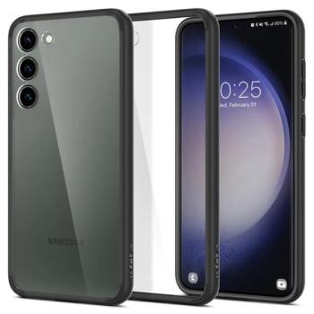 SPIGEN ULTRA HYBRID műanyag telefonvédő (közepesen ütésálló, szilikon légpárnás keret) ÁTLÁTSZÓ / FEKETE Samsung Galaxy S23 Plus (SM-S916) kép
