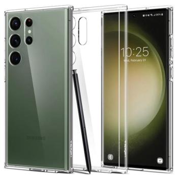 SPIGEN ULTRA HYBRID műanyag telefonvédő (közepesen ütésálló, szilikon légpárnás keret) ÁTLÁTSZÓ Samsung Galaxy S23 Ultra (SM-S918) kép