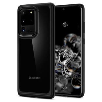 SPIGEN ULTRA HYBRID műanyag telefonvédő (közepesen ütésálló, szilikon légpárnás keret) FEKETE Samsung Galaxy S20 Ultra (SM-G988F), Samsung Galaxy S20 Ultra 5G (SM-G988B) kép