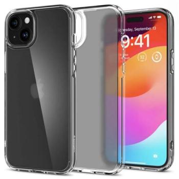 SPIGEN ULTRA HYBRID műanyag telefonvédő (közepesen ütésálló, szilikon légpárnás keret, matt) ÁTLÁTSZÓ Apple iPhone 15 kép
