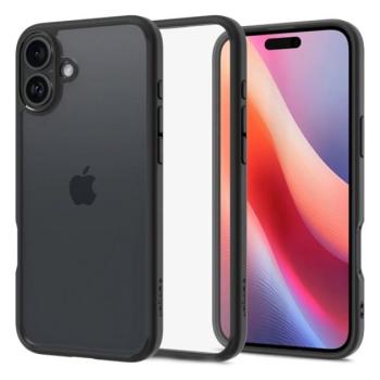 SPIGEN ULTRA HYBRID műanyag telefonvédő (ütésállóság, légpárnás keret) ÁTLÁTSZÓ/FEKETE Apple iPhone 16 Plus kép